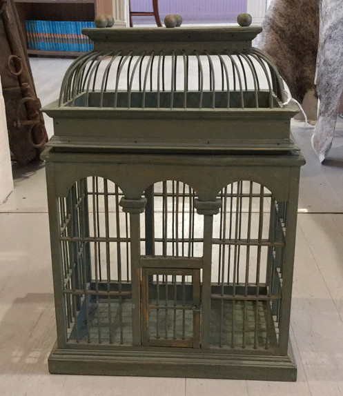 Metal And Wood Home Decor Bird Cage
