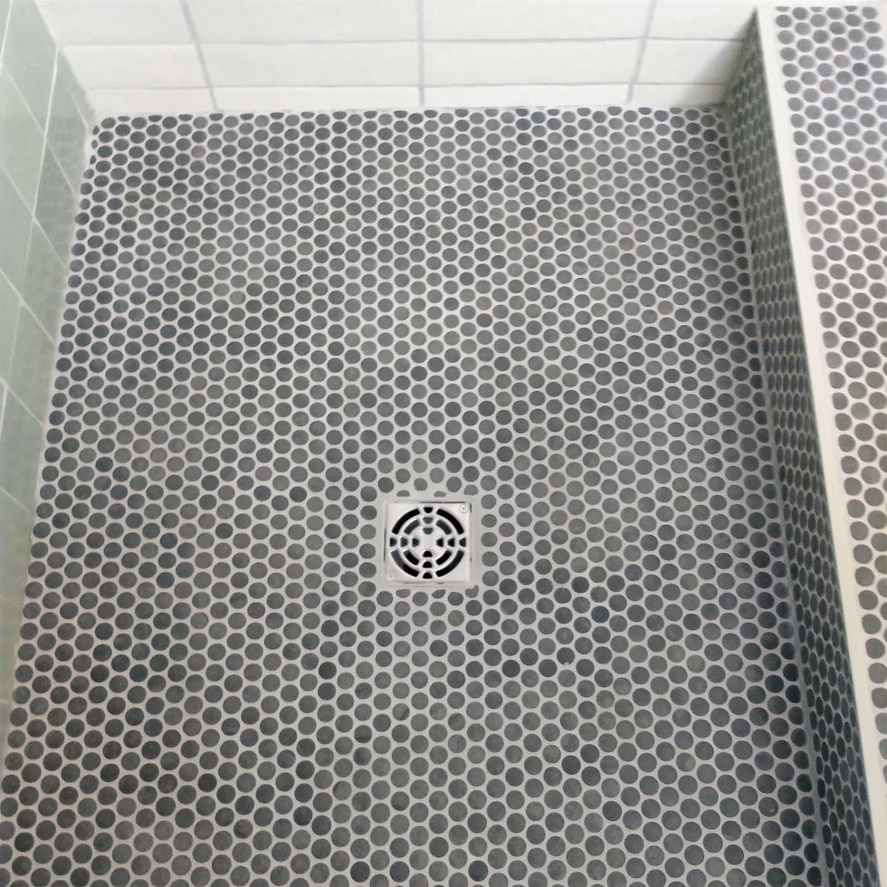 Penny Tile use, shower pan