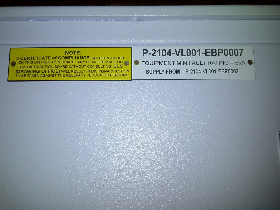 Electrical DB Labels