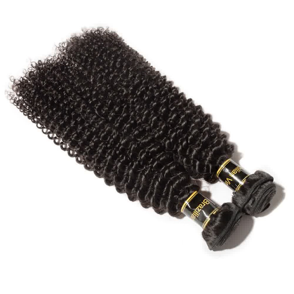 Thumbnail: 100% Human Virgin Hair Kinky Curly Bundles - IS10