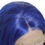 Thumbnail: Human Hair 13x4 Lace Front Blue Straight BOB Wig - MH