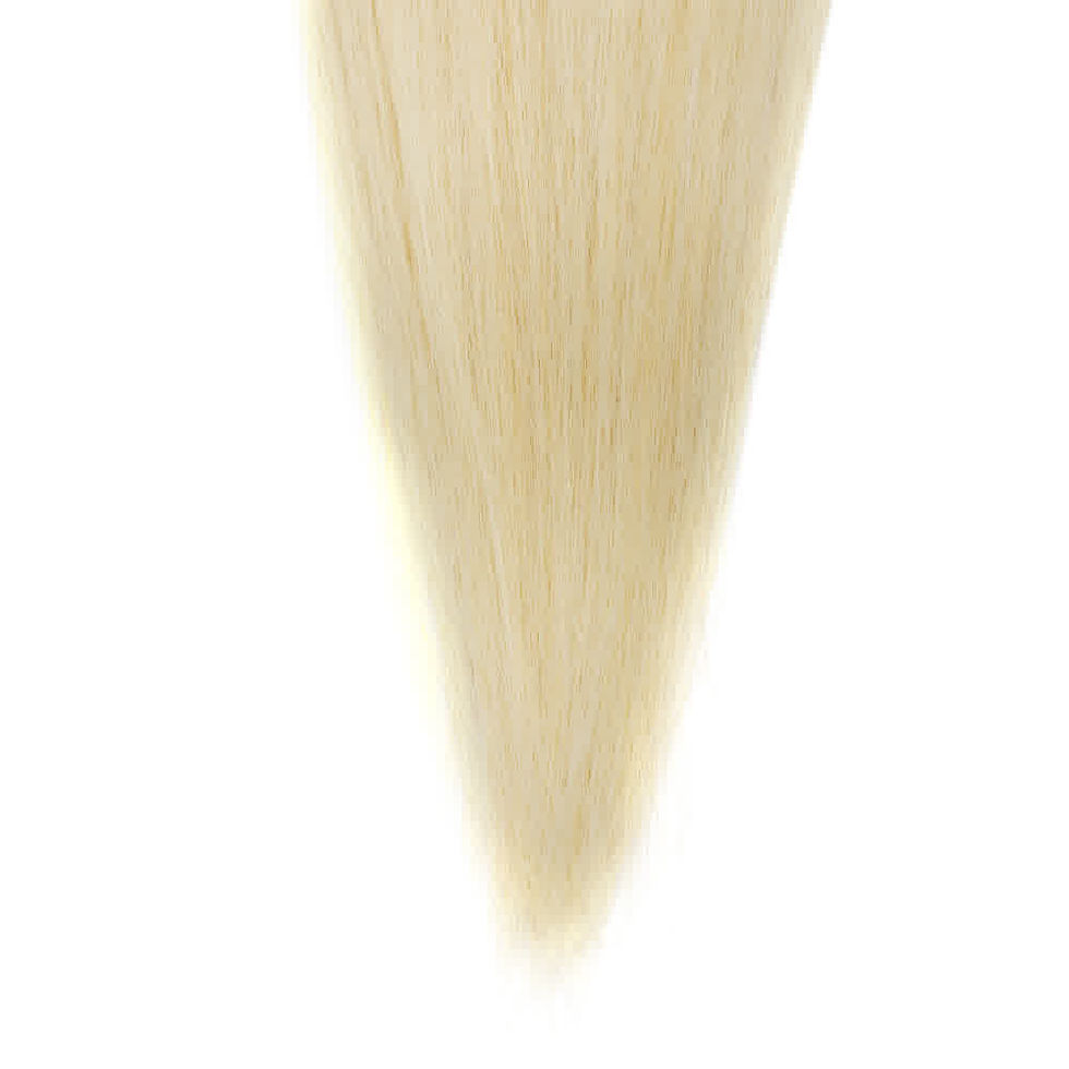 Thumbnail: Human Hair #60 White Blonde Straight Bundles - IS10
