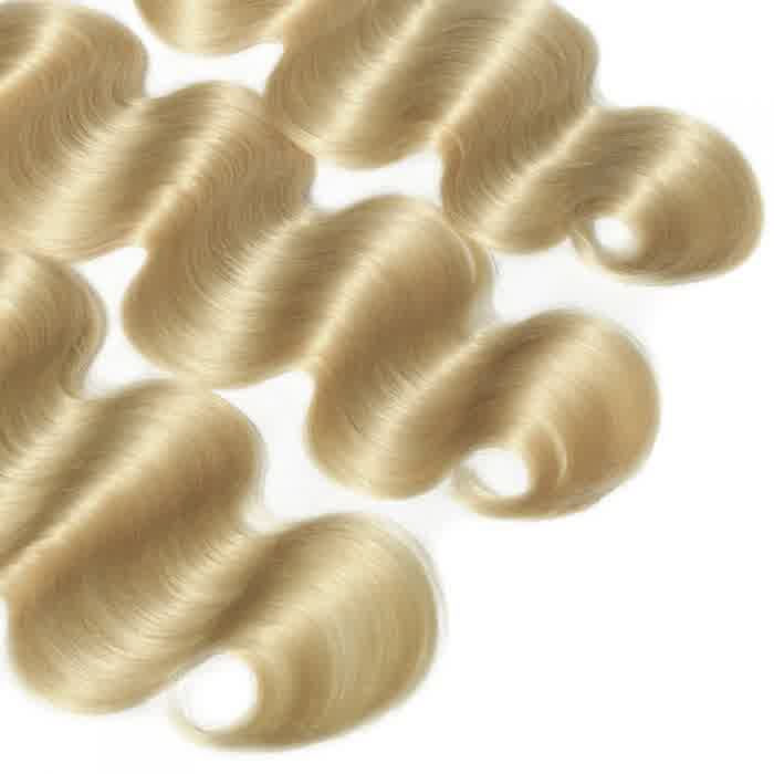 Thumbnail: Human Hair #613 Blonde Body Wave Bundles - IS10