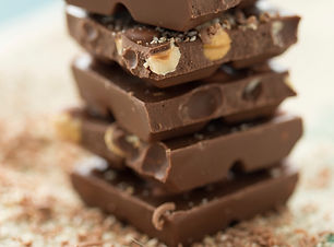 Pieces of Chocolate with Nuts