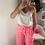 Miniature : Pantalon en gaze de coton