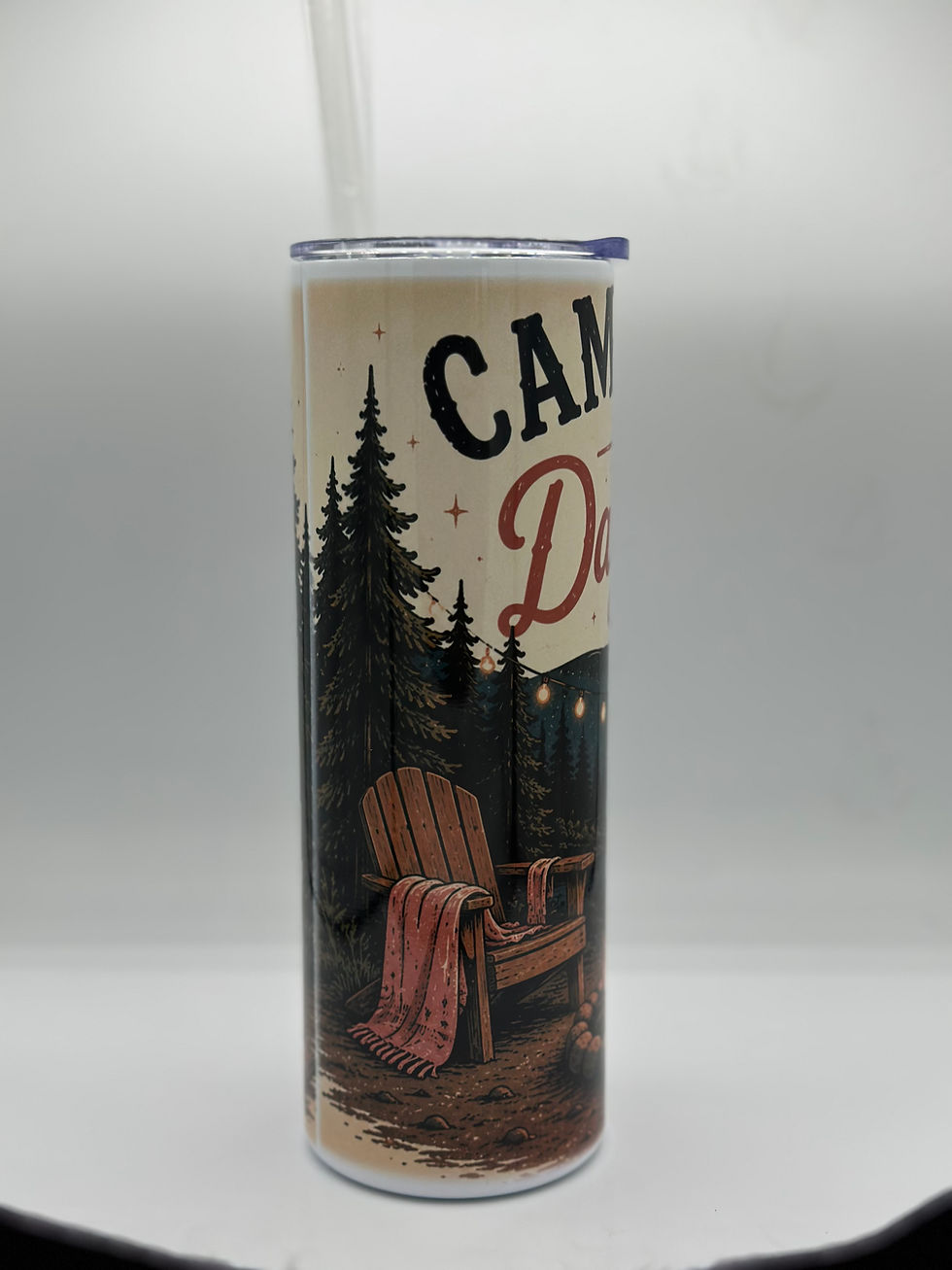 Thumbnail: Campfires & Daydreams – 20 oz Skinny Sublimation Tumbler