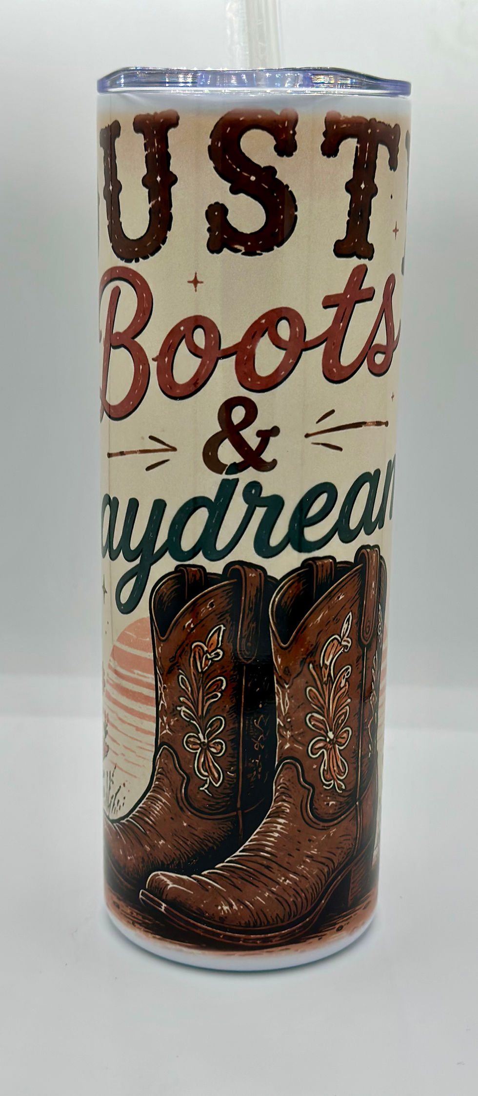 Thumbnail: Dusty Boots & Daydreams 20 oz Skinny Tumbler