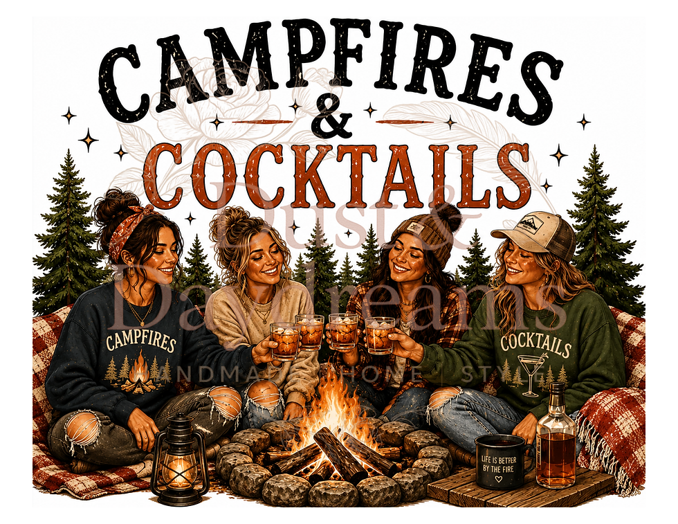 Thumbnail: Campfires & Cocktails – Girls' Weekend Tumbler | Wisconsin Midwest Collection
