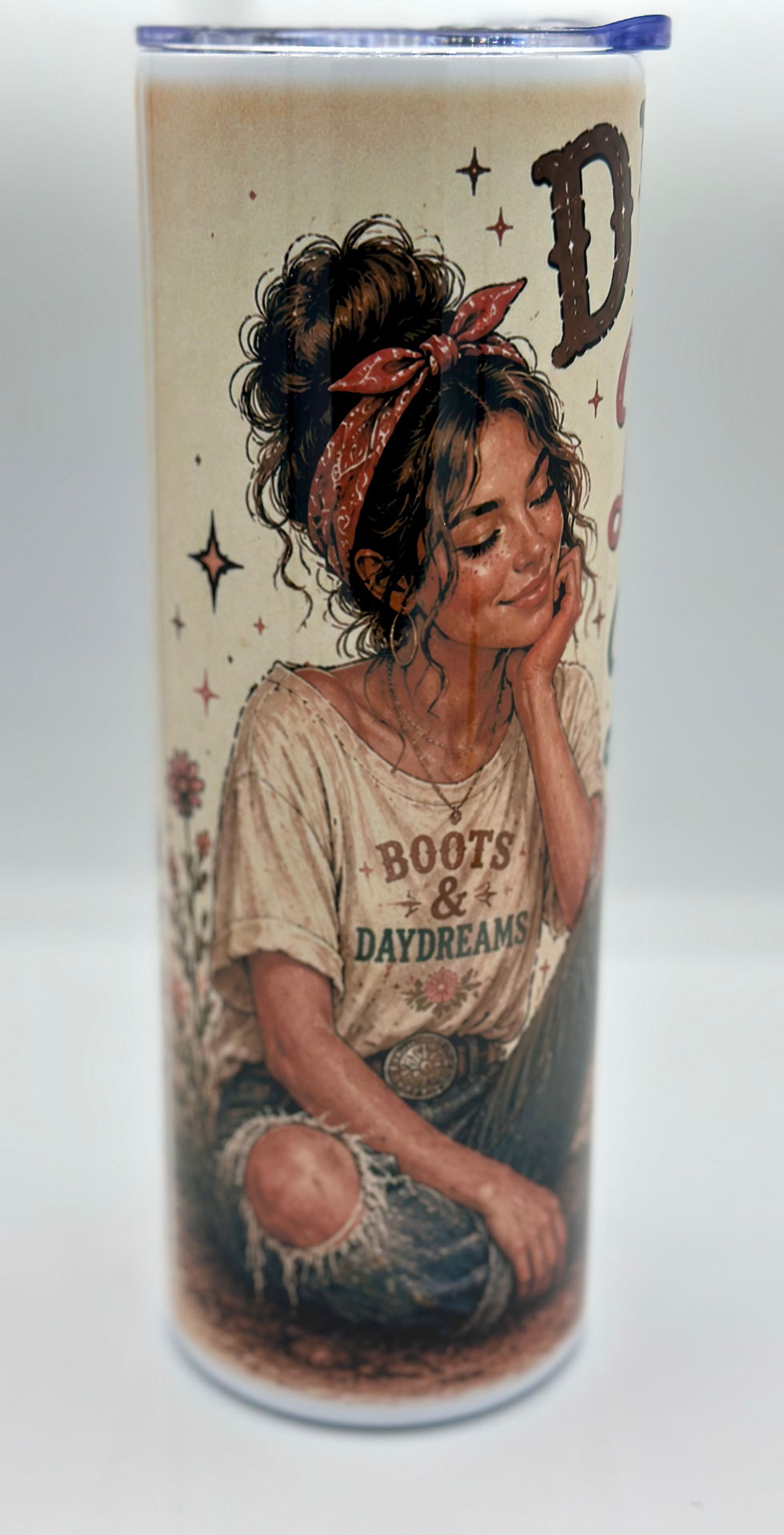 Thumbnail: Dusty Boots & Daydreams 20 oz Skinny Tumbler