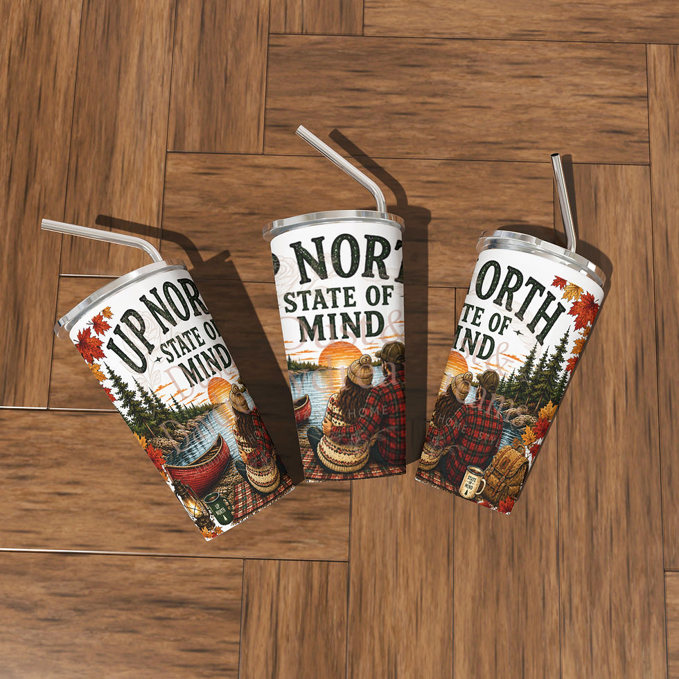 Thumbnail: Up North State of Mind – Fall Couple Tumbler