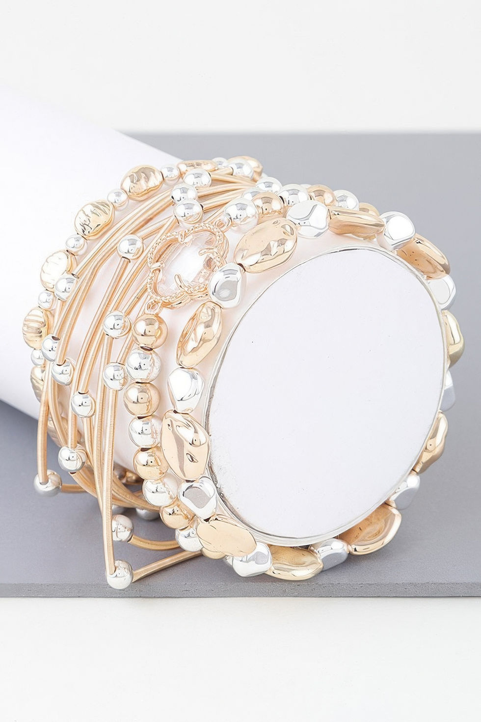 Thumbnail: Multi Clover Coil Beaded Bracelet