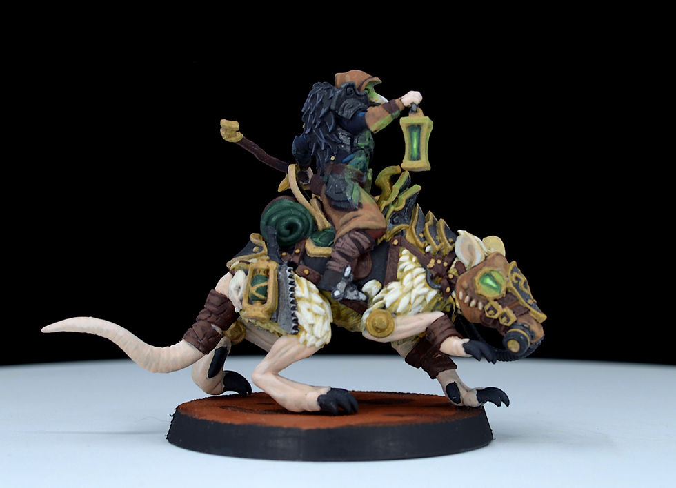 Thumbnail: Legends of Signum - Bartolo the Plague Reaper on Giant Rat Mount - Painted