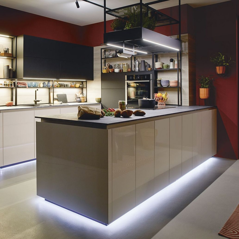 modern german kitchen with island