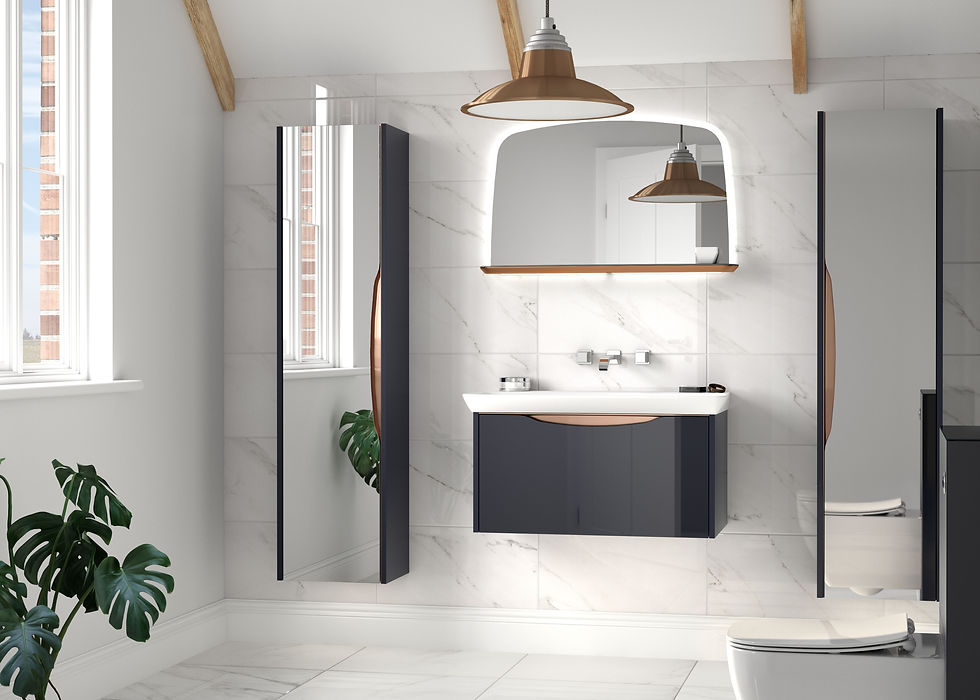 Utopia Lustre wall mounted unit and matching tall unit.