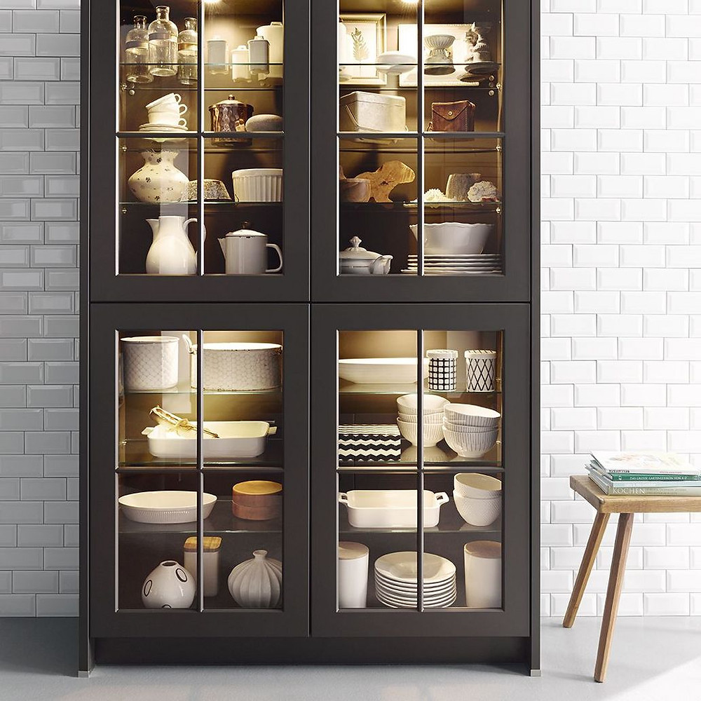 luxury schuller kitchen glass cabinets