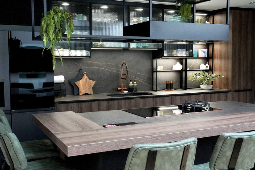 Modern Schuller kitchen with Dekton Laurent worktop.