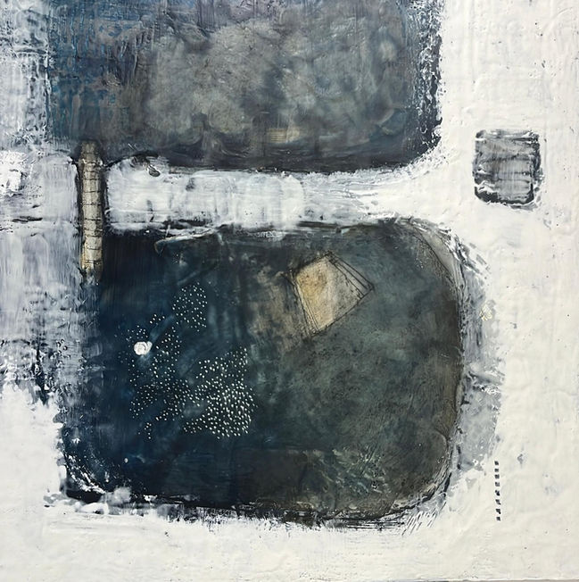 White Ladders
80cm x 80cm
Encaustic Oil and Pastel  on Wood