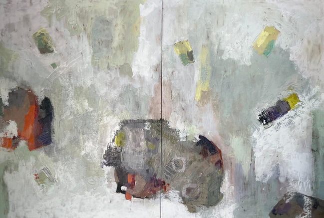 Charm Me
Diptych
220cm x 150cm
Encaustic Oil and Pastel  on Wood