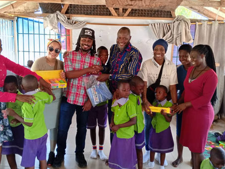 Donation being given to J.O.S School