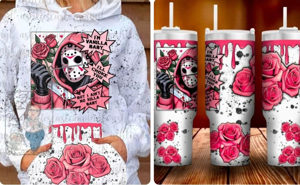 Thumbnail: I'm Vanilla baby Jason combo hoodie and 40oz tumbler