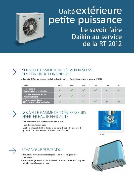 Miniature : Pompe a chaleur Daikin Altherma Basse temperature