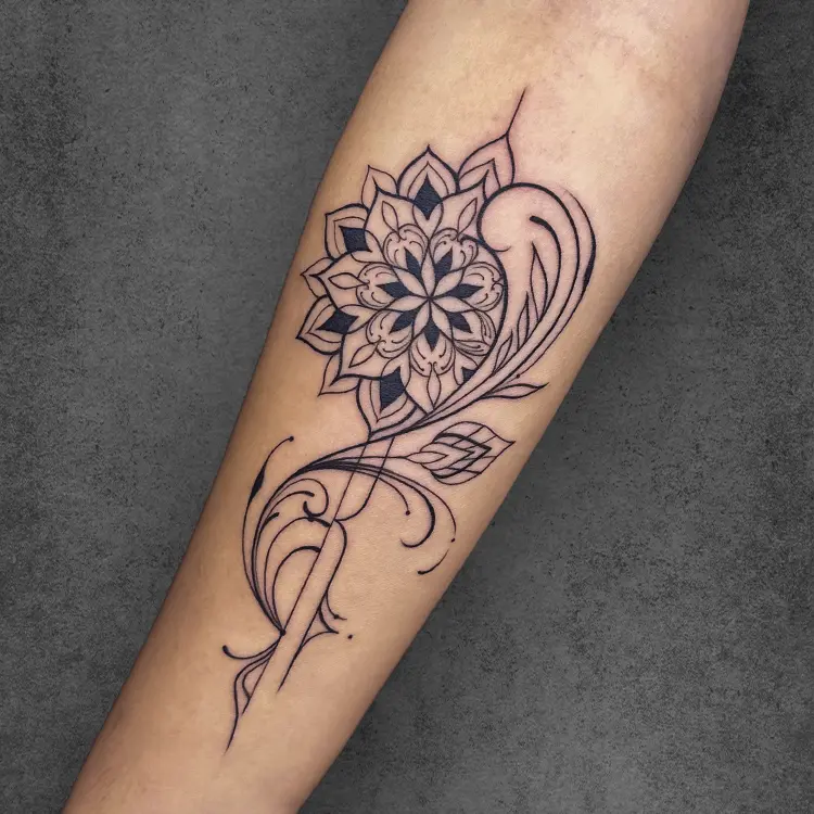 Revati Gajjar, talented tattoo artist in Ahmedabad excelling in mandala and line art tattoos