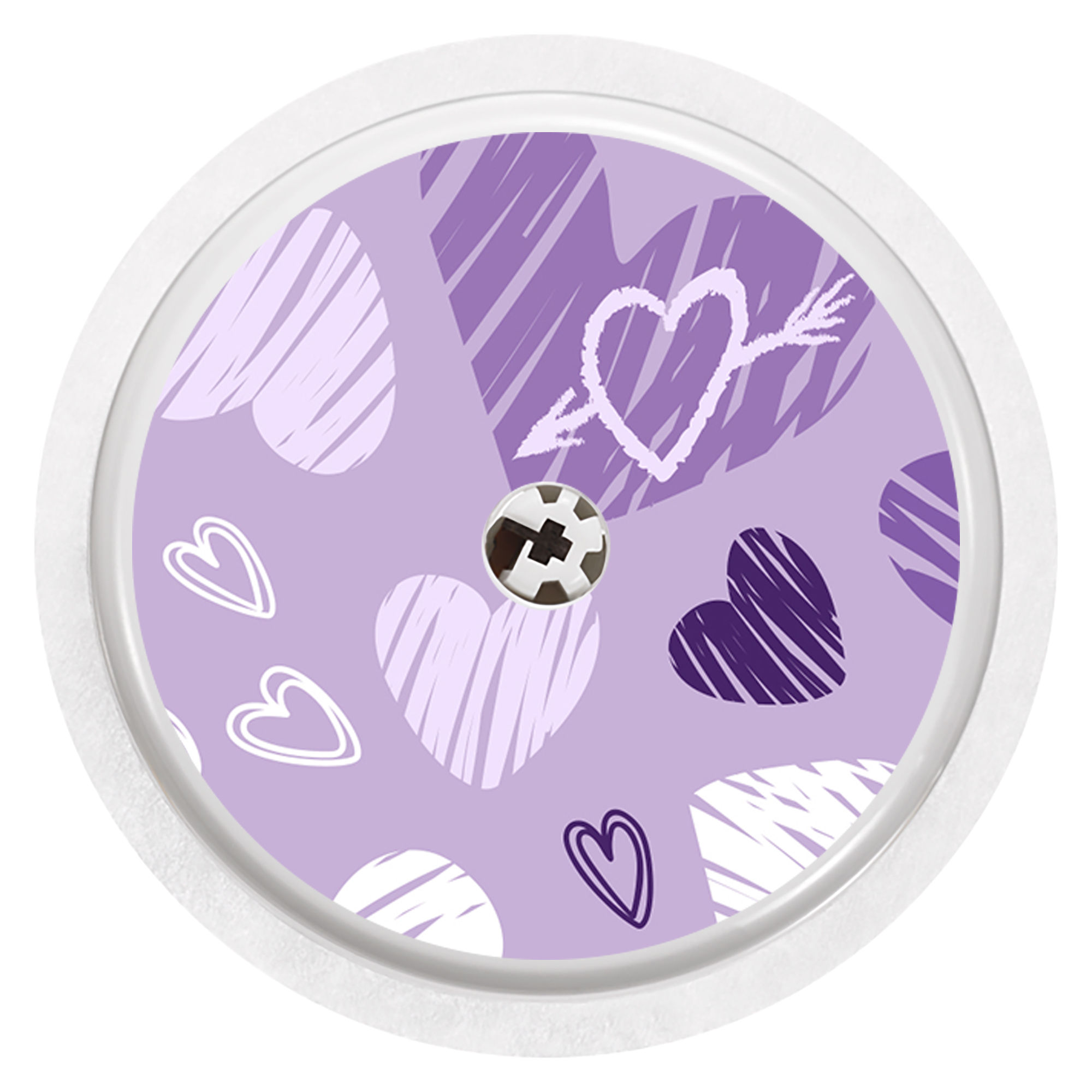 Purple Hearts | Freestyle Libre 2 Sticker