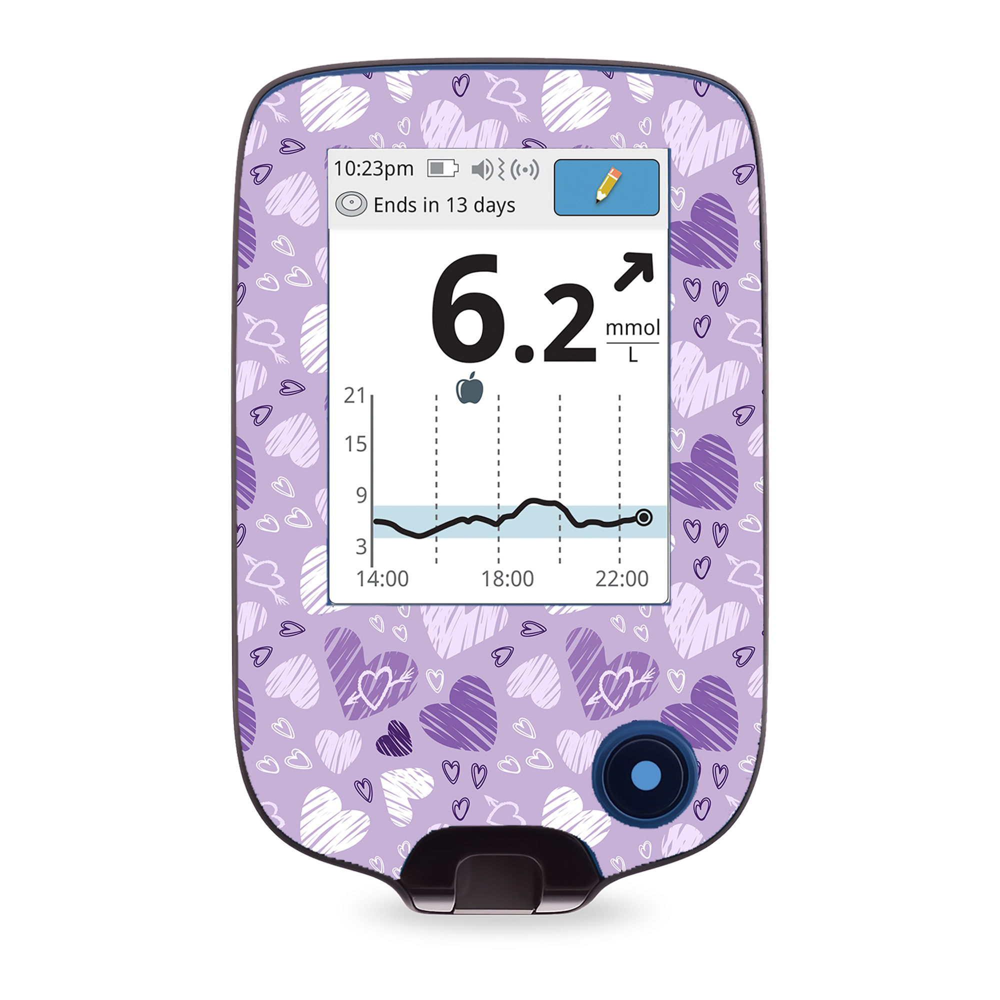 Purple Hearts | Freestyle Libre Scanner Sticker