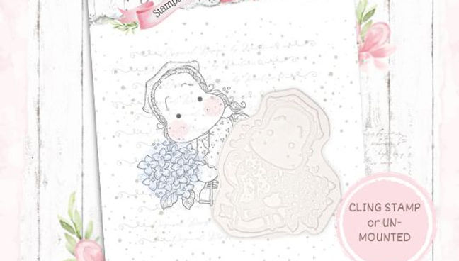 PC23 Picking Blue Tilda {Rubber Stamp}