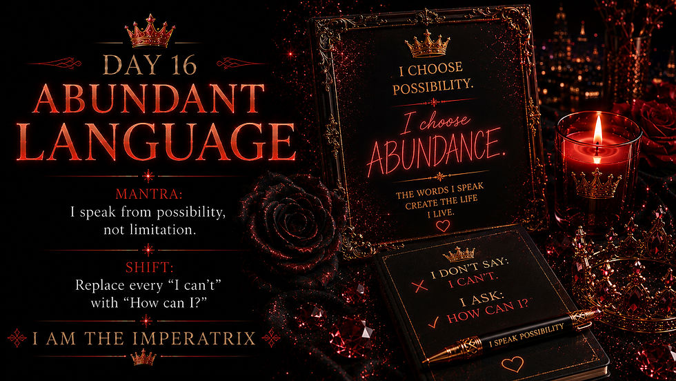 DAY 16 - ABUNDANT LANGUAGE