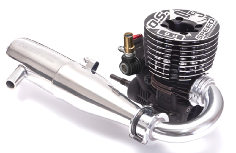 O.S. Speed B2105 Combo Set .21 nitro off-road buggy engine with TB02 tuned pipe