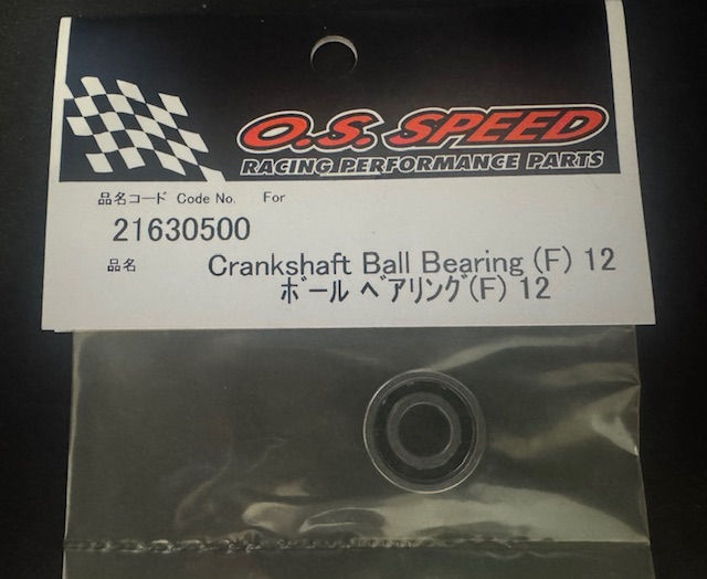 Genuine O.S. Speed Ball Bearing F 12 part number 21630500 for compatible .12 nitro engines