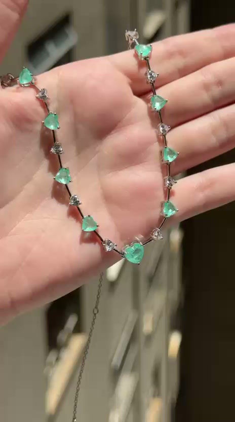 Miniatura: Colar Riviera Fio Faca no Rodio Branco