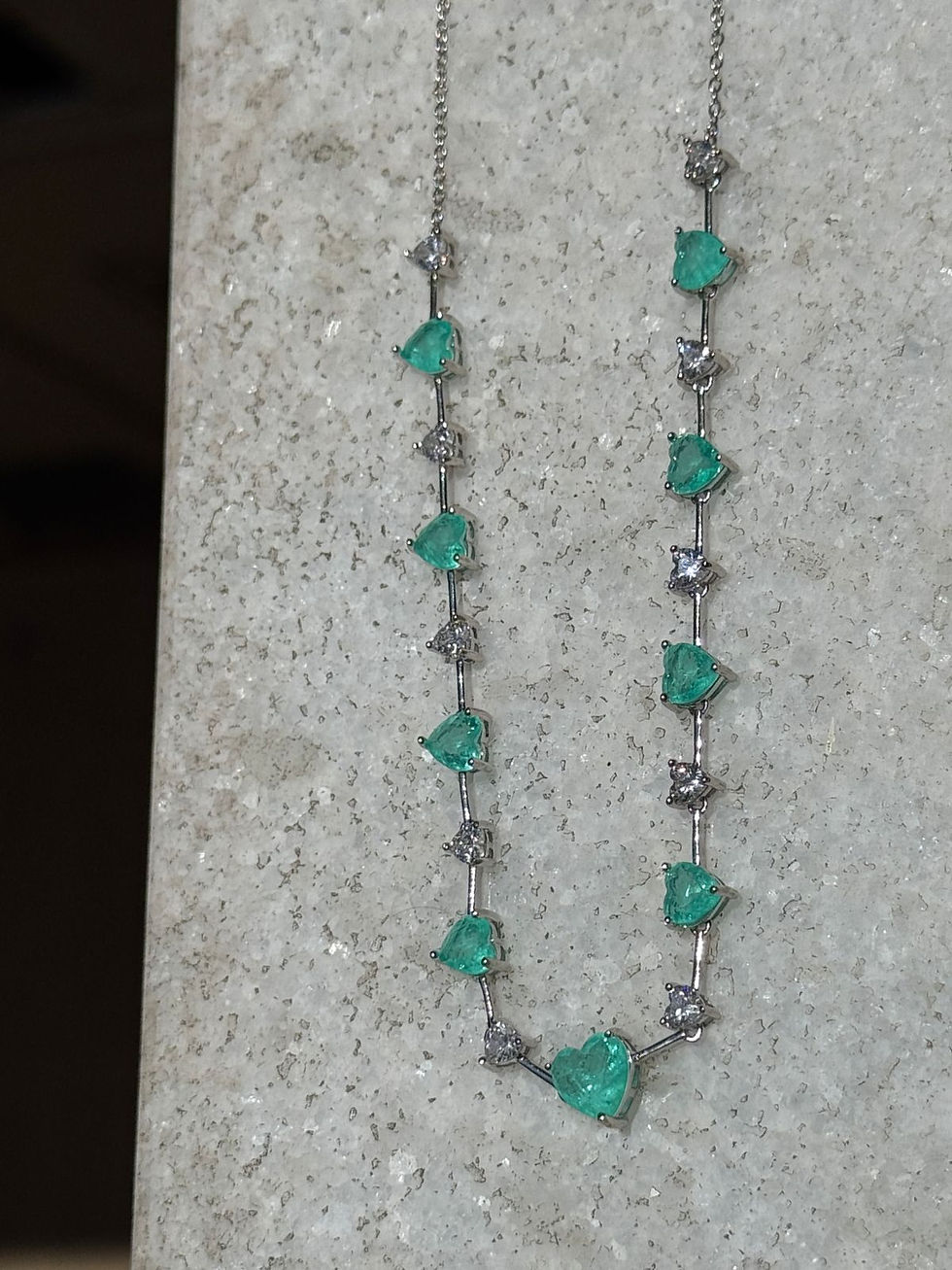 Miniatura: Colar Riviera Fio Faca no Rodio Branco