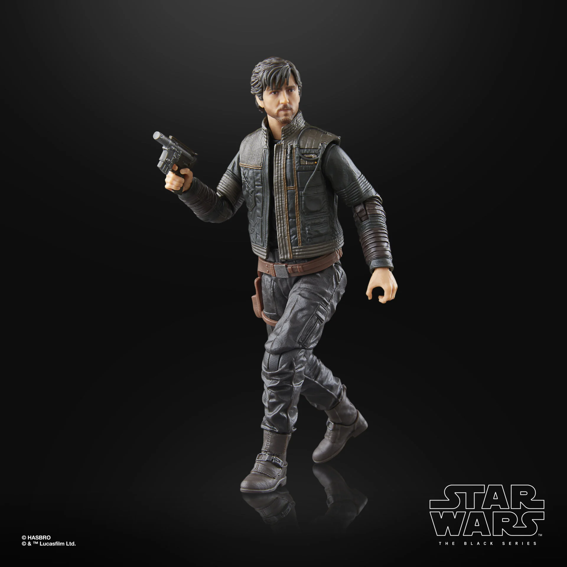 The Black Series Andor Cassian Andor action figure captures the likeness of Diego Luna as the titular character from the Andor series, set in the Star Wars universe.