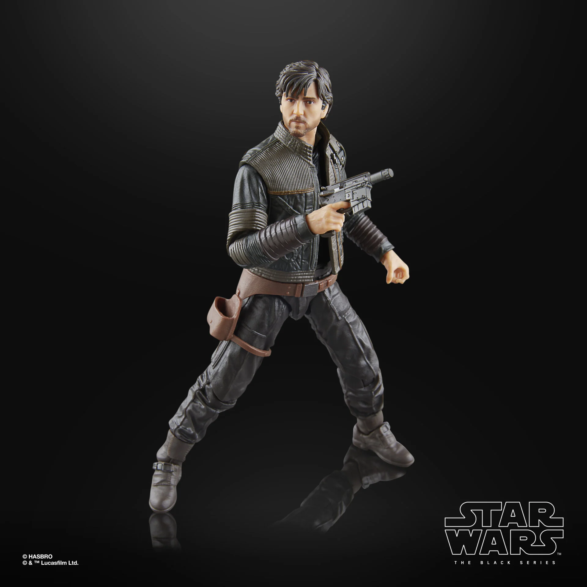 The Black Series Andor Cassian Andor action figure captures the likeness of Diego Luna as the titular character from the Andor series, set in the Star Wars universe.