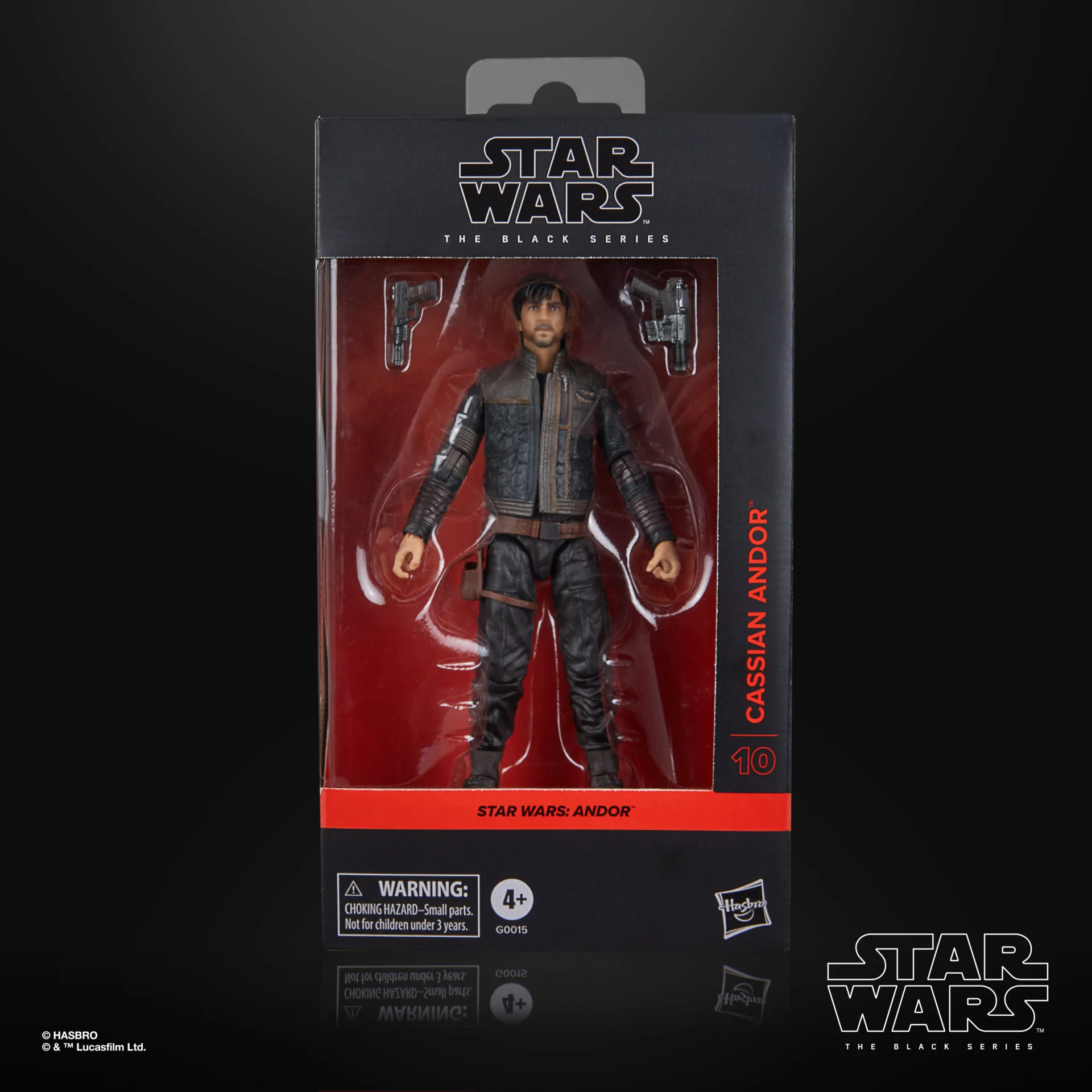 The Black Series Andor Cassian Andor action figure captures the likeness of Diego Luna as the titular character from the Andor series, set in the Star Wars universe.