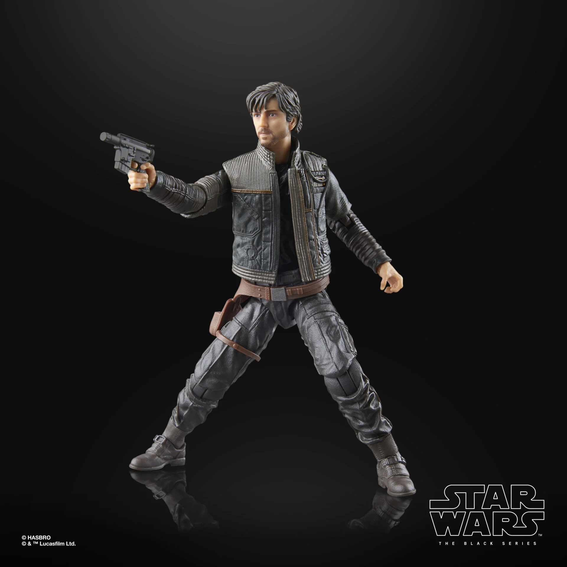The Black Series Andor Cassian Andor action figure captures the likeness of Diego Luna as the titular character from the Andor series, set in the Star Wars universe.