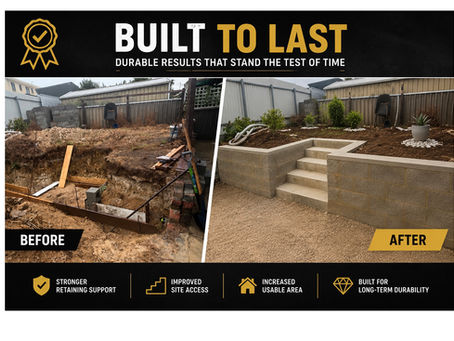BESSER BLOCK RETAINING WALL & STEPS ADELAIDE