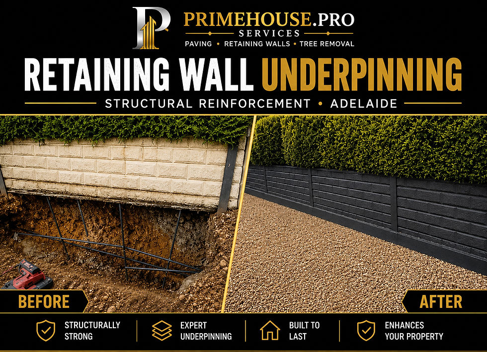 RETAINING WALL UNDERPINNING ADELAIDE & STRUCTURAL REINFORCEMENT