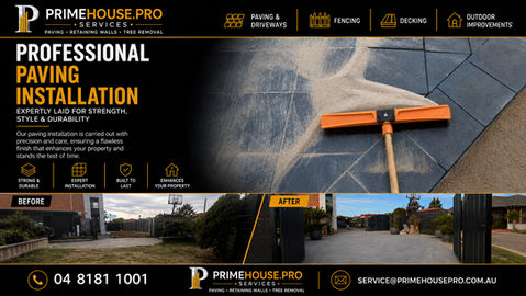 80M DRIVEWAY PAVING TRANSFORMATION ADELAIDE
