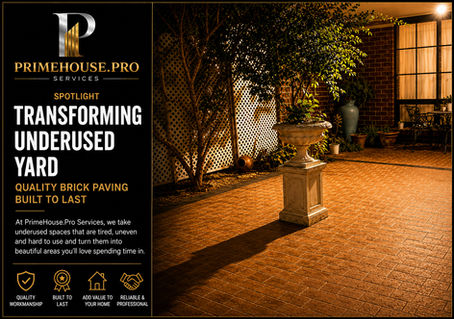 TRANSFORMING AN UNDERUSED COURTYARD - QUALITY BRICK PAVING