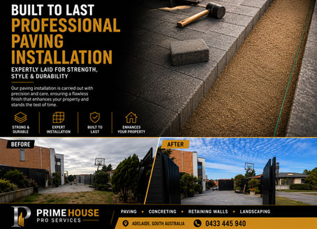 80M DRIVEWAY PAVING TRANSFORMATION ADELAIDE