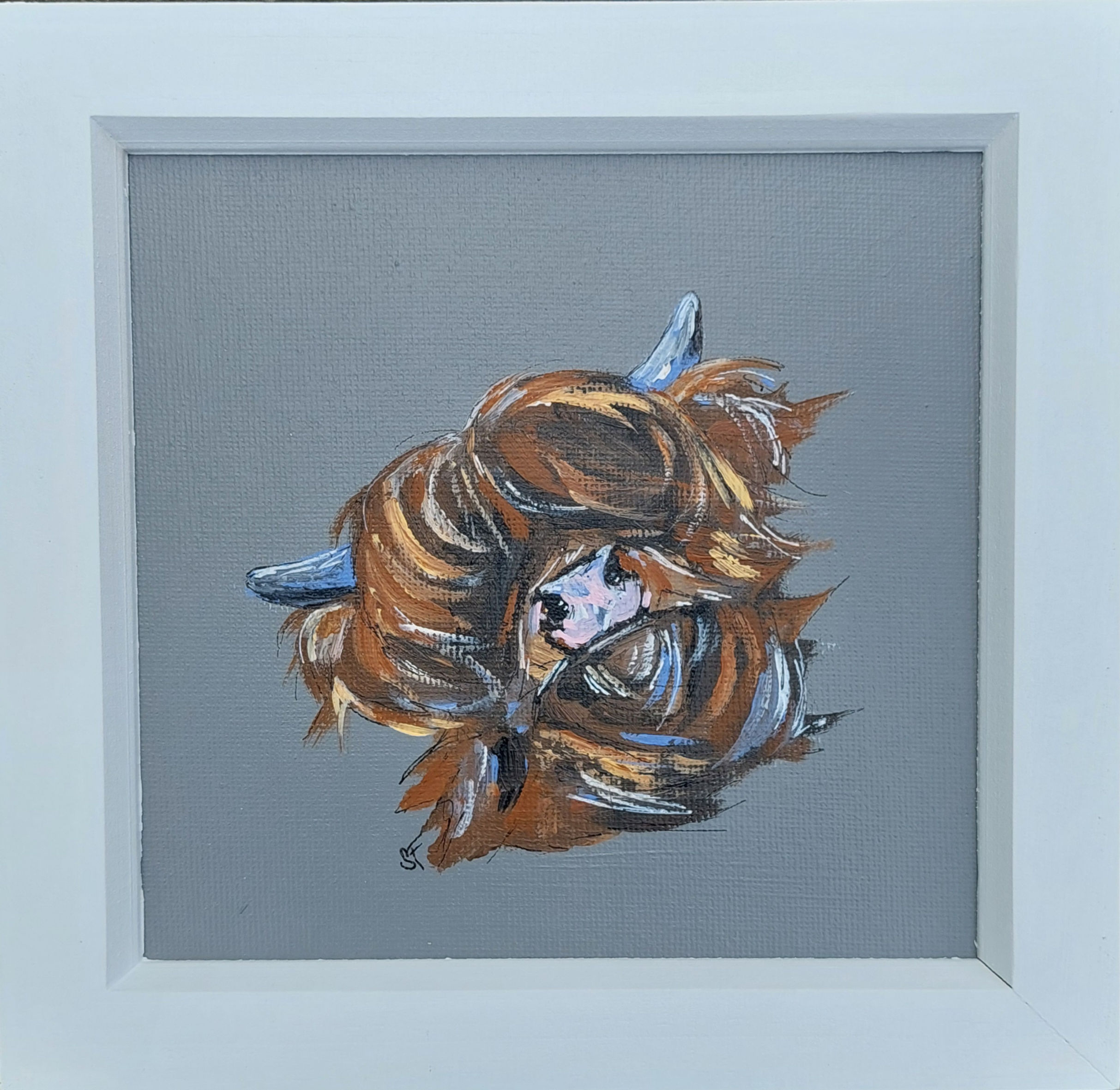 original scottish cow art