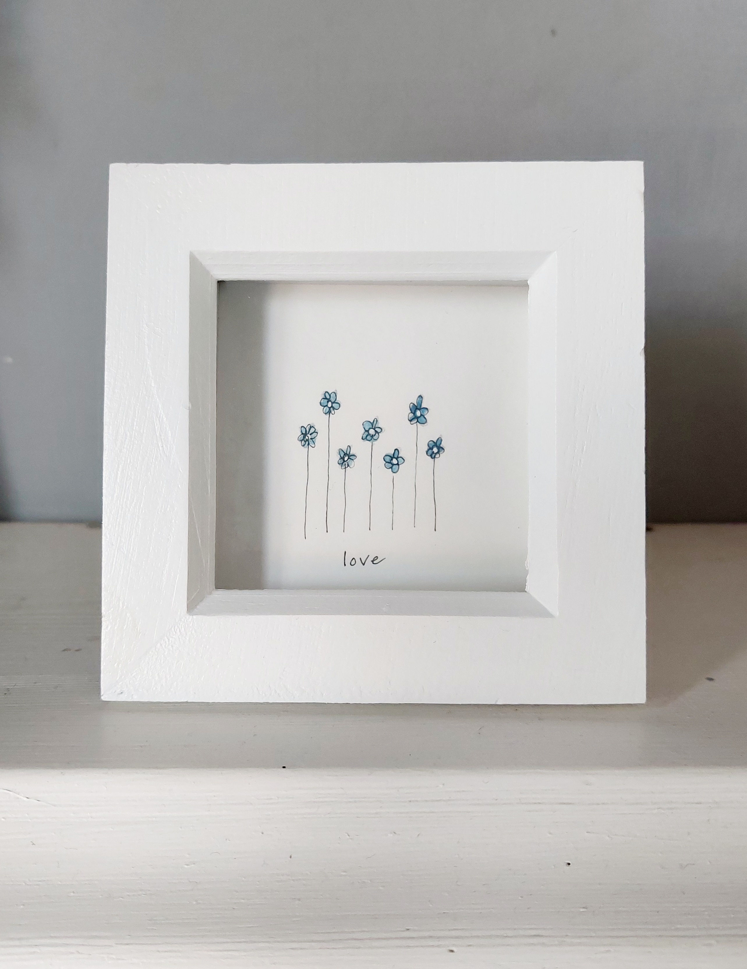 handpainted unique gift love flowers