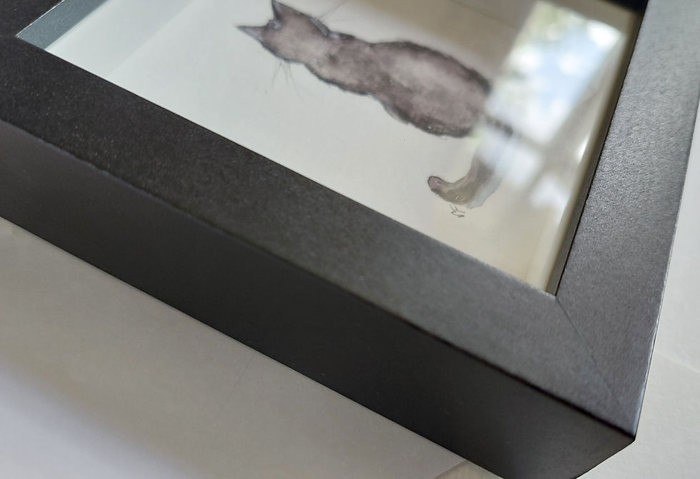 Thumbnail: lucky black cat painting gift