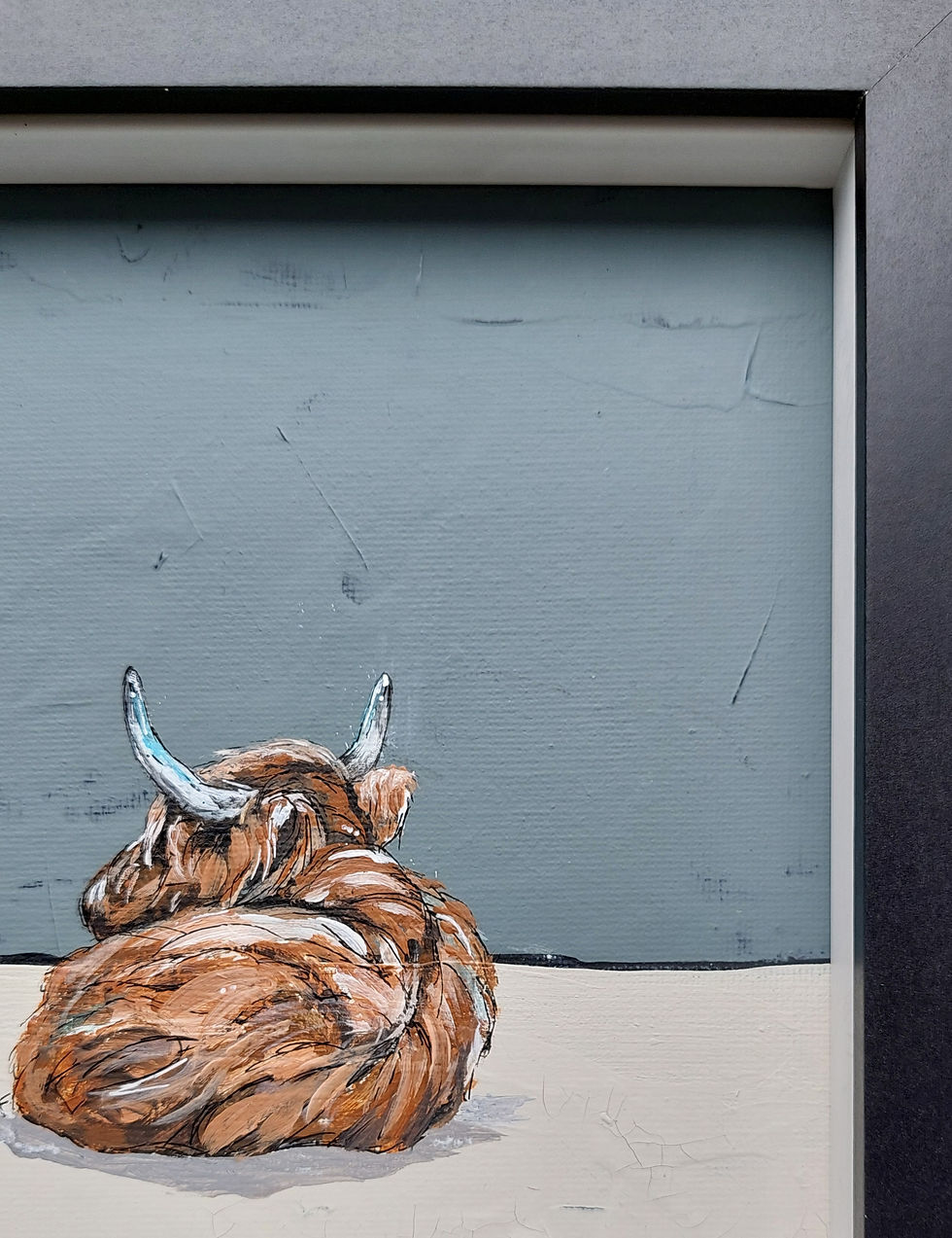 Thumbnail: Sleeping Highland Cow Painting