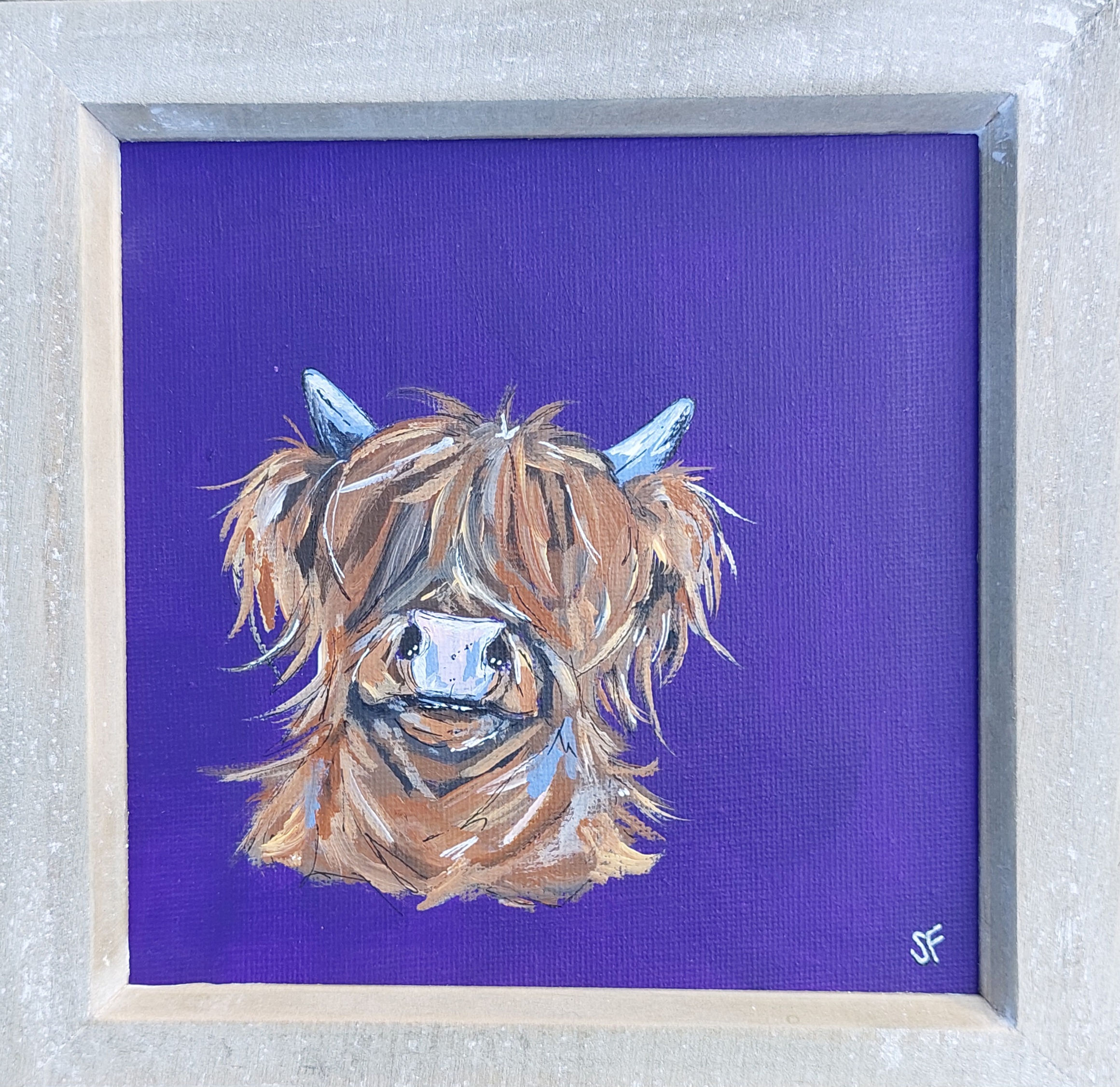 highland cow gift painting uk