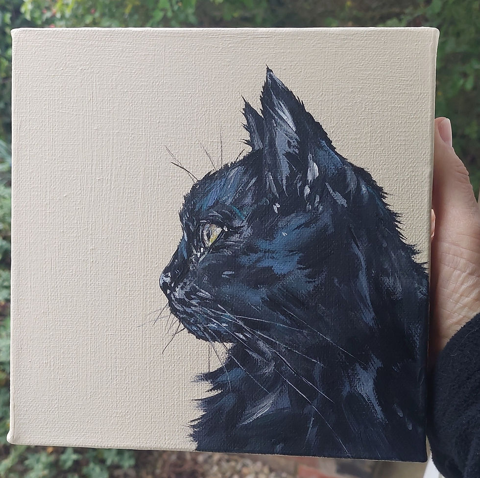 Black Cat Original Painting