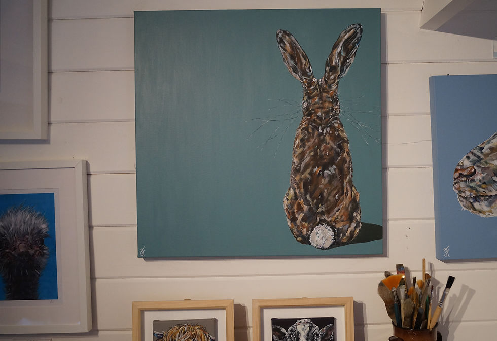 Thumbnail: Green Hare Painting